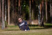 Taavi Pihlakas bunkrilöök 14. rajal. Niitvälja Golf avavõistlus 2019